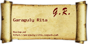 Garaguly Rita névjegykártya