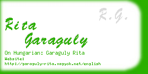 rita garaguly business card